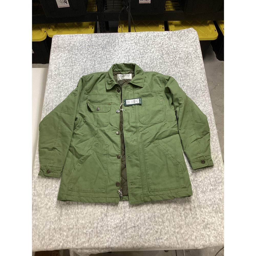 Alpine Design Womens‎ Quilted Lined Chore Coat Lush Olive Green ADW24700 Med NWT